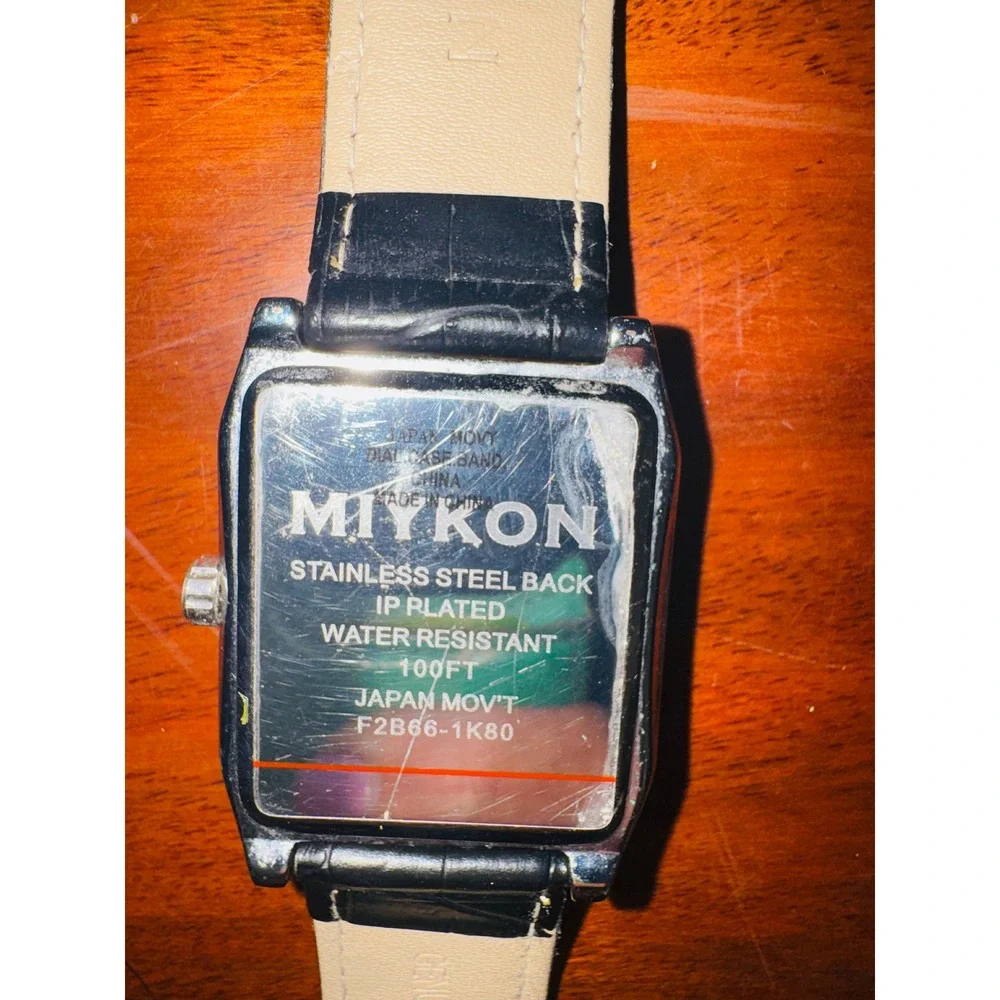 Miykon Rectangular Dress Watch Mens OS Black Good Roman Numeral‎ F2B66-1K80